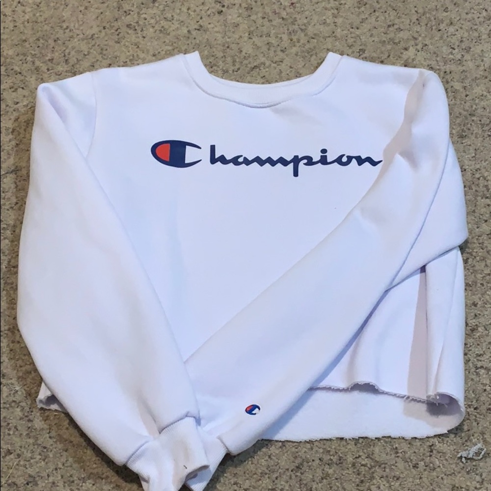 cropped champion crew neck